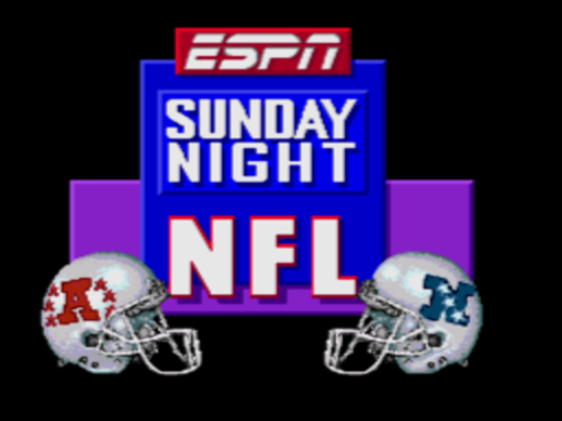 ESPN Sunday Night NFL title screen for Sega CD